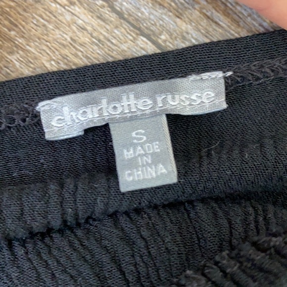 Charlotte Russe Black crop Top Small - Picture 9 of 11